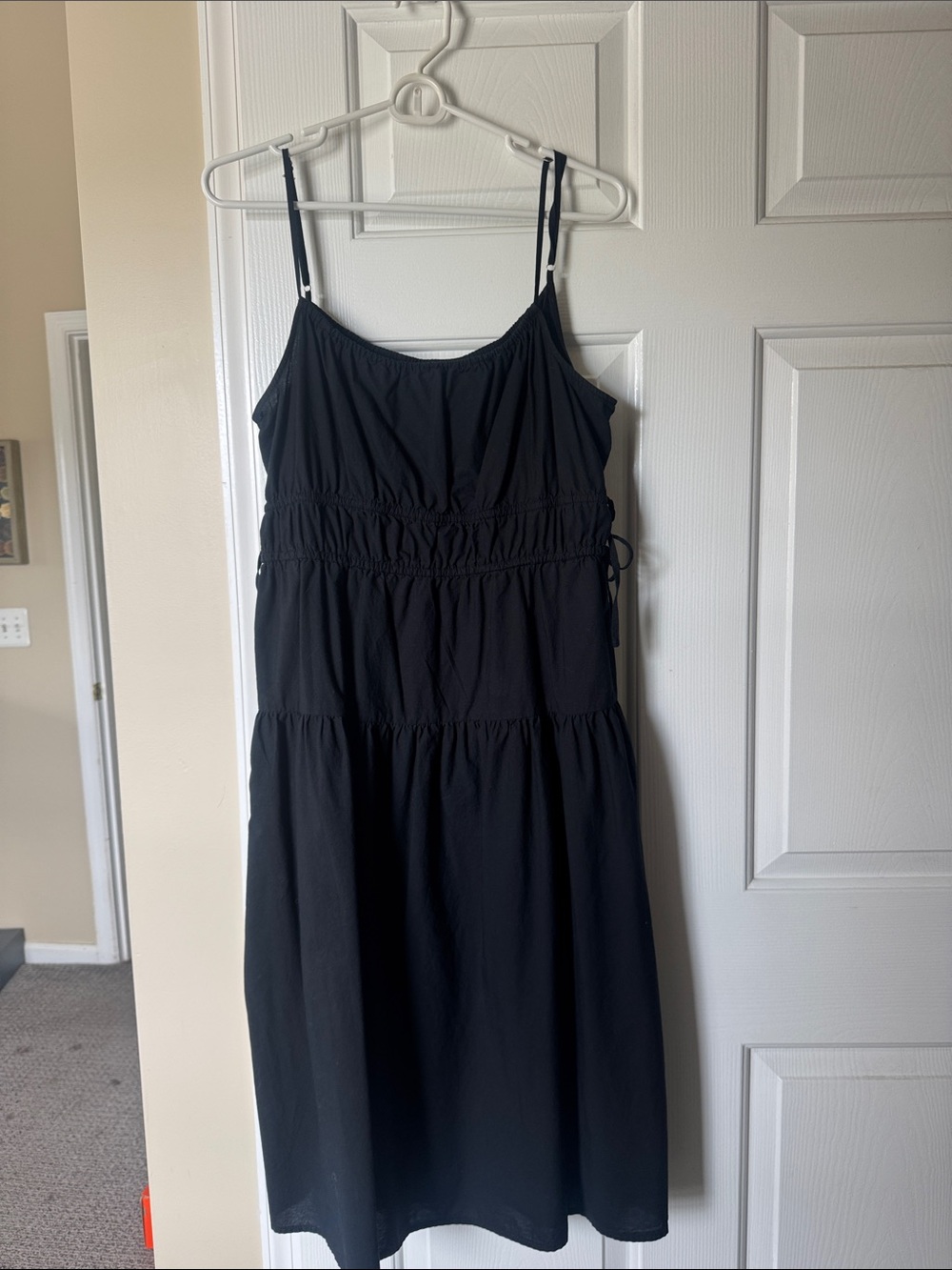 Universal Thread Black Spaghetti-Strap Tiered Midi Dress